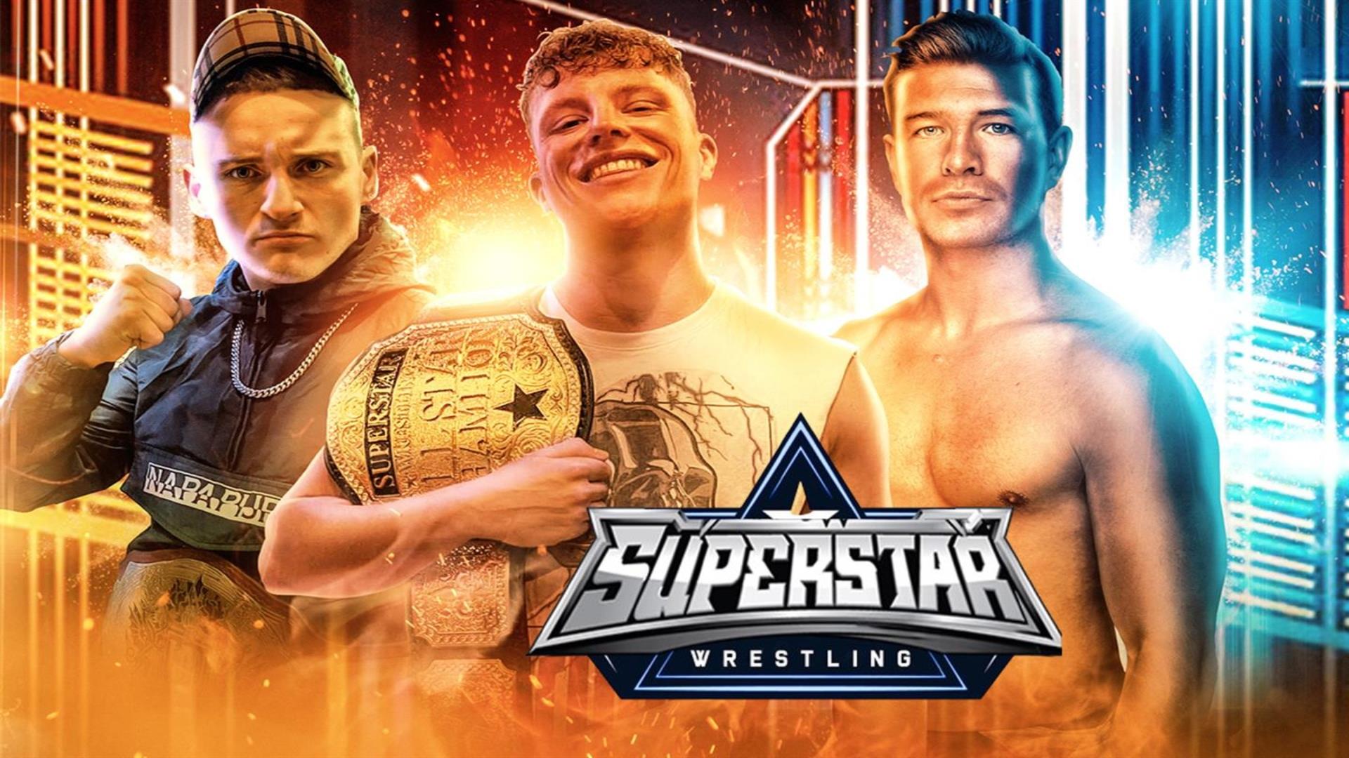 Image is of the various members of Superstar Wrestling