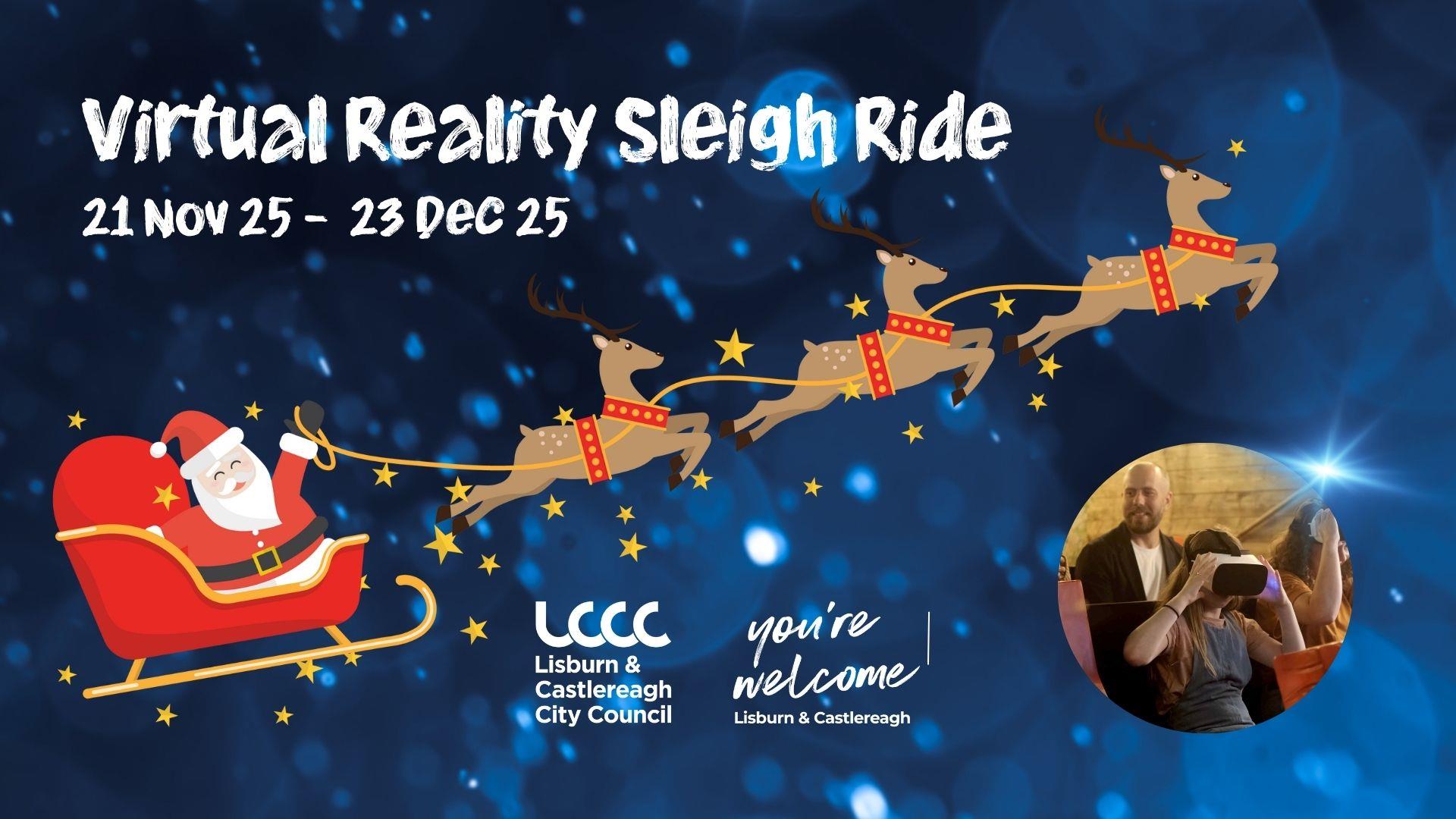 Promotional image for LCCC virtual reality sleigh ride experience 21 Nov 2025 - 23 Dec 2025
