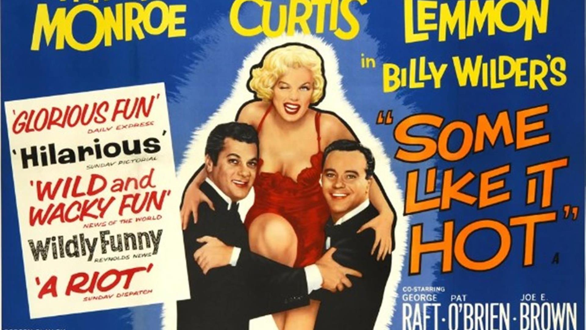Poster for Some Like It Hot with Marilyn Monroe, Tony Curtis, Jack Lemmon