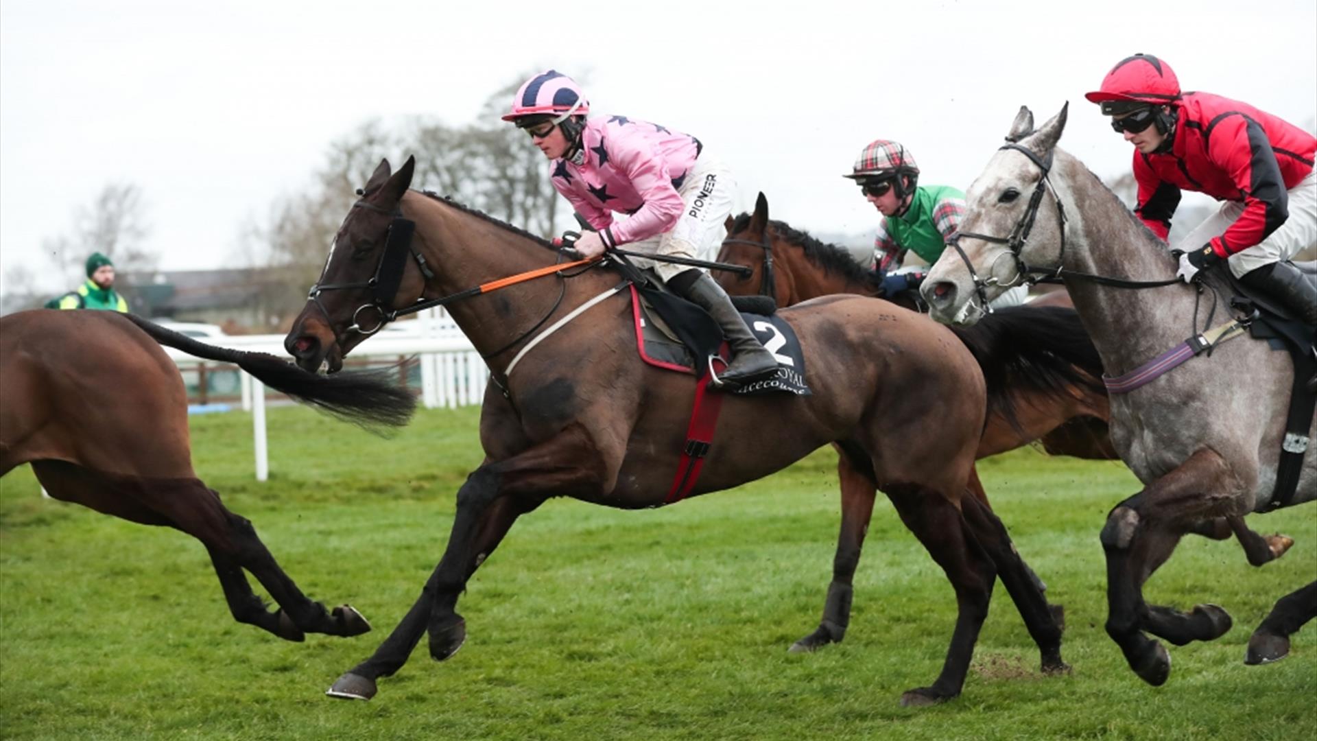 Horses with jockeys