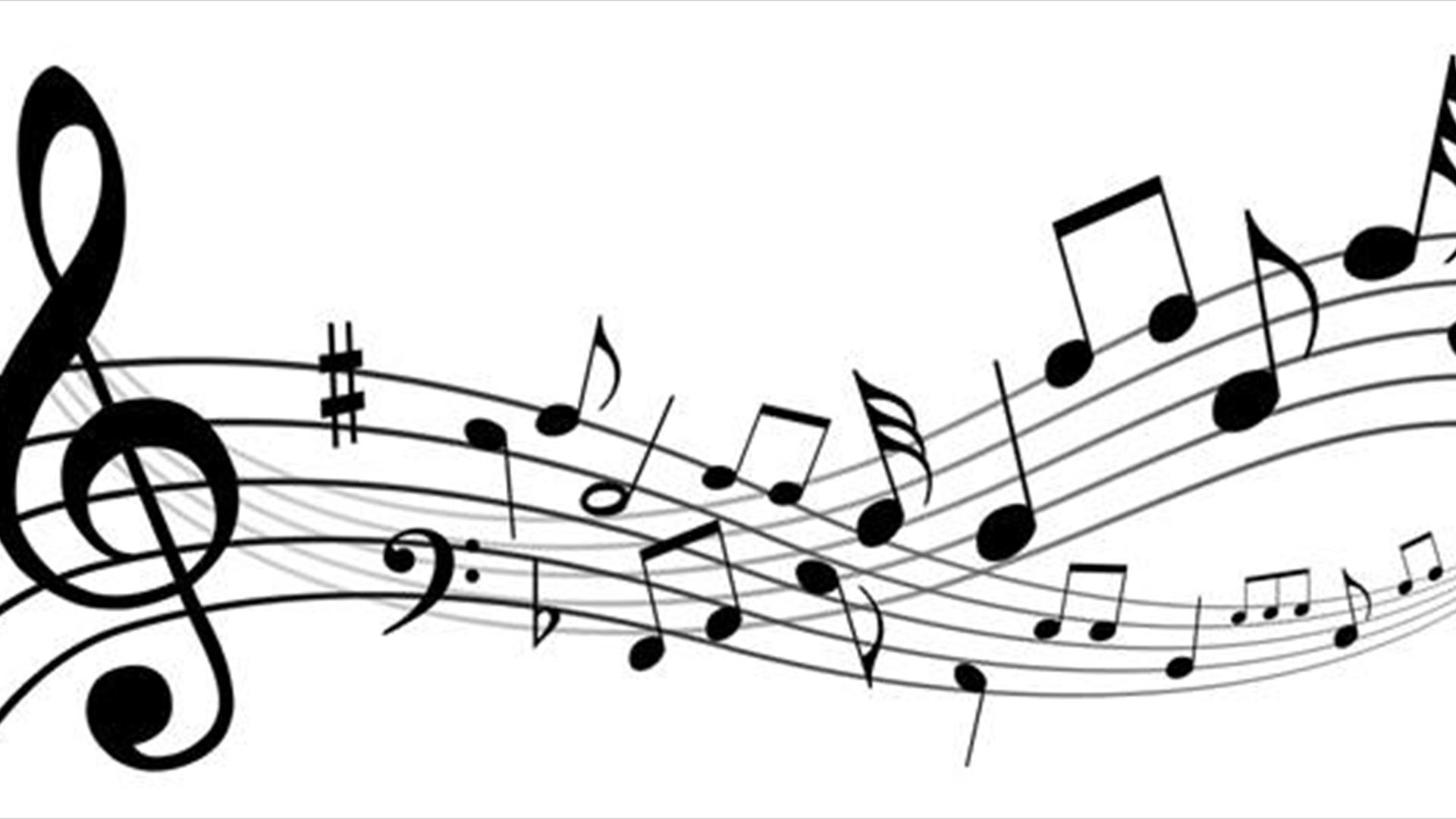 Image shows musical notes