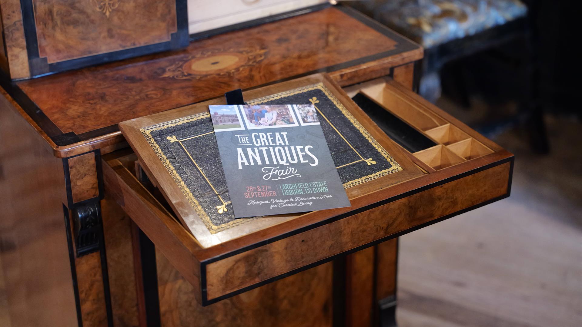Flyer on wooden plynth