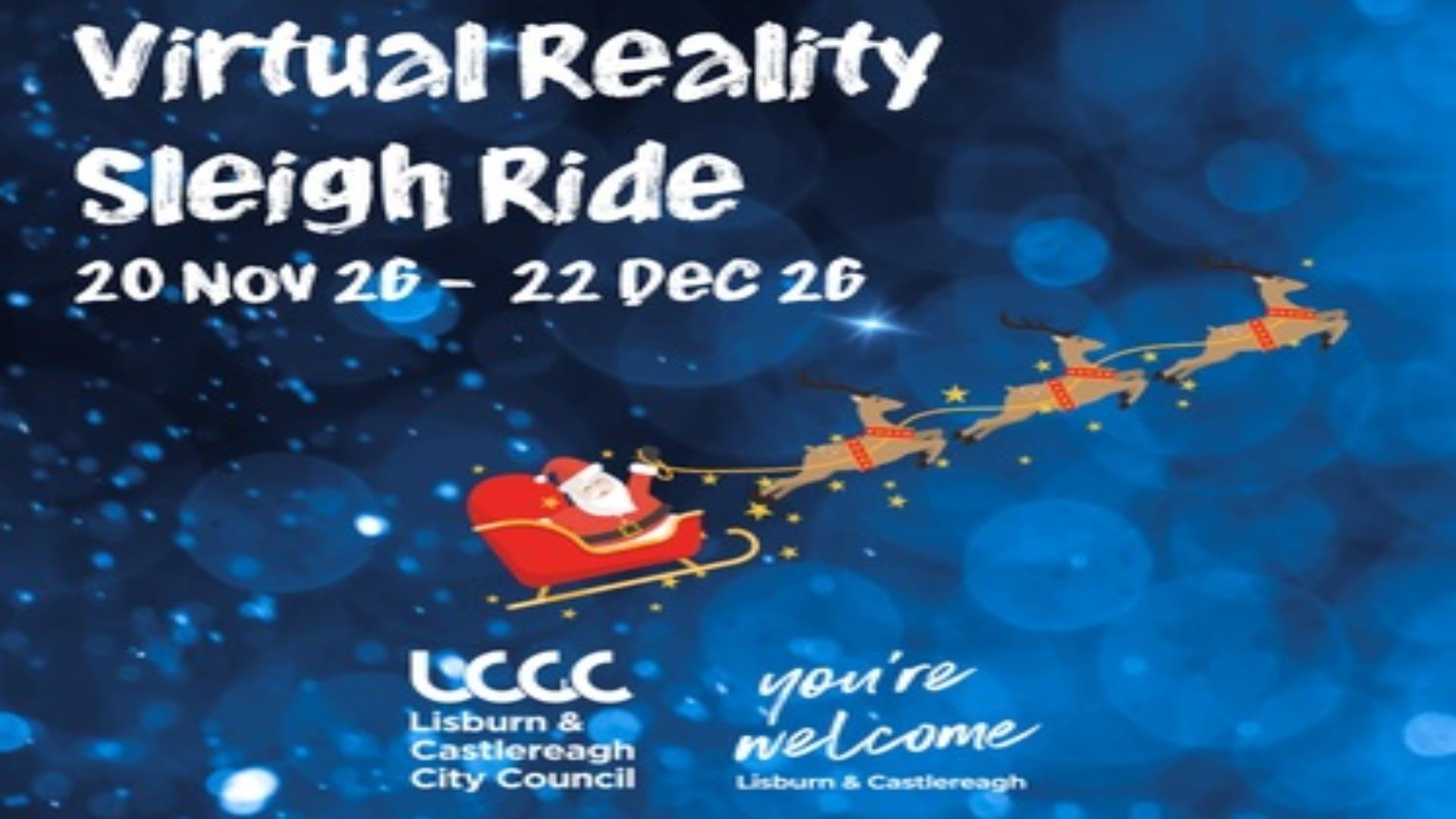 Image of Santa's Sleigh on VR Sleigh Ride Poster.