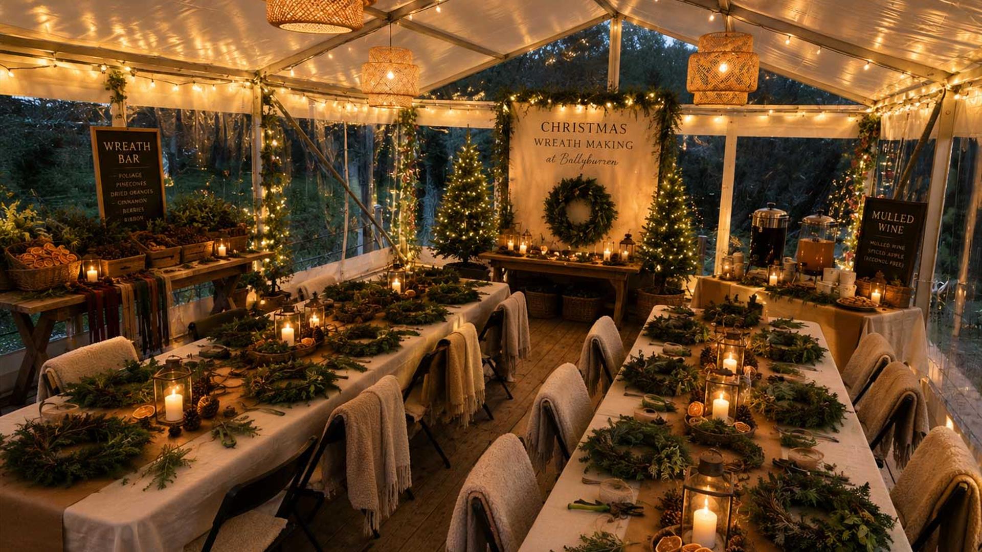 Eco Friendly Christmas Wreath Making Experience