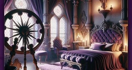 Picture of Sleeping Beauty's bedroom.