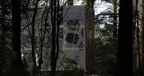 The Cube sculpture in Hillsborough Forest Park