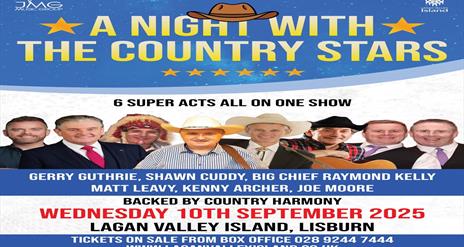 Image is of poster showing various members of the stage show A Night with The Country Stars