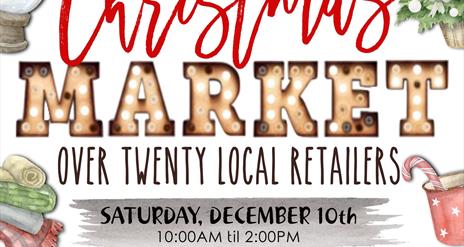 Image is a poster advertising the Christmas Market at Live Life Social Enterprises Lisburn