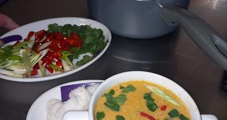 Image if of soup and salad at Daltons cafe