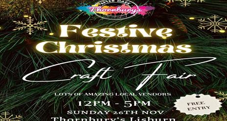 Image is of poster of Thornberry's Festive Craft Fair
