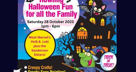 Image is of a poster advertising Spooky Saturday at Dundonald International Ice Bowl