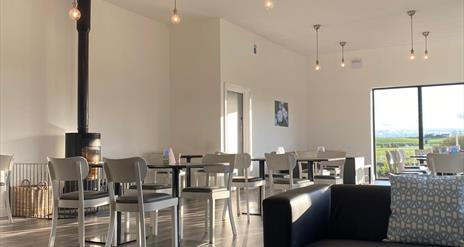 Interior image of Linen Tearoom at Laganvale Farm showing sitting area