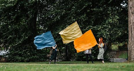 Linen flags in Castle Gardens