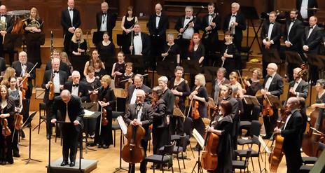 Orchestra on stage