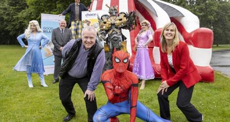 Image is of characters appearing in Park Life 2022 in Lisburn and Castlereagh
