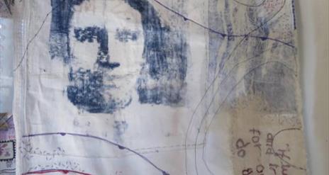 Image shows the artwork by Cas Holmes of her exhibition Places, Spaces and Traces