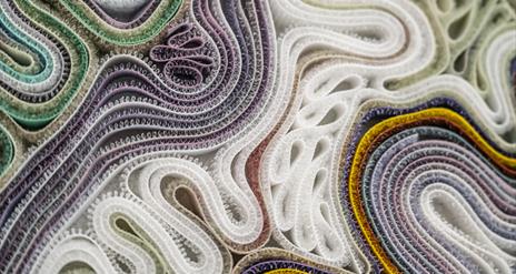 Fold material of various colours