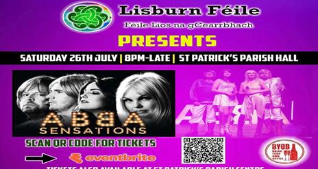 Image is poster of cover band Abba Sensations