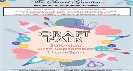 Image is poster of Craft Fair at Dundonald Nurseries
