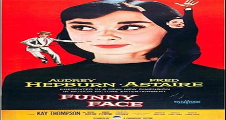 Image is poster of Audrey Hepburn in the film Funny Face