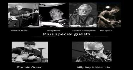 Image is of various musicians in the group The John Mayall Project