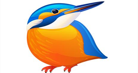 Image is of a kingfisher logo of the Lagan Valley Regional Park