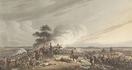 Image is of The Battle of Waterloo