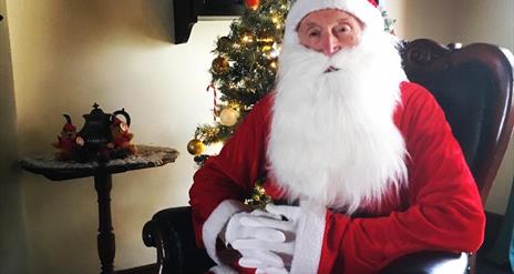 Image is of Santa Claus at The Ballance House