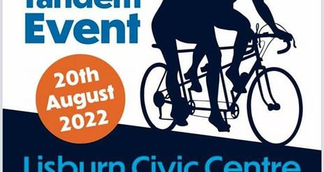 Image is of poster advertising a Tandem Event run by Lisburn Outlook