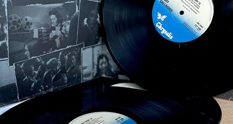 2 vinyl records with images of Rory Gallagher
