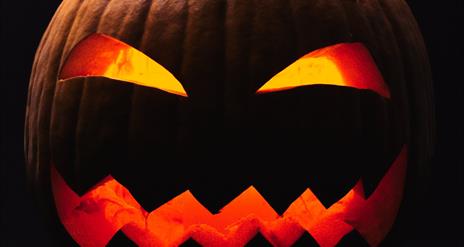 Lit up pumpkin