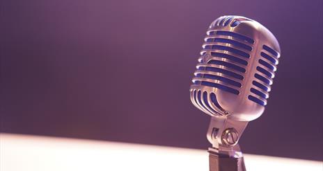 Microphone with purple background image by Matt Botsford google unsplash free image