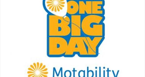 Poster with One Big Day Motability on it