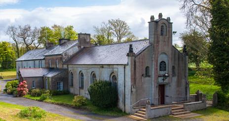 Image showing the Moravian church in the sunshine.