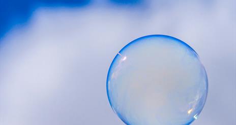 Hugh bubble with sky in the background