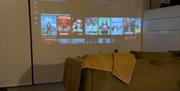 Belfast Lodges, projector, Netflix, movie night, big screen