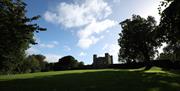 An image of Hillsborough Fort approaching from the Dark Walk