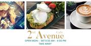 Picture shows a collage of images showing scones, eggs benedict and a cup of coffee