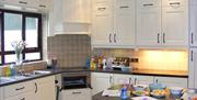 Shows image of kitchen area