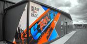 Image shows building with E-Trax logo on the front