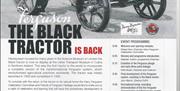 Image is of a Ferguson Black Tractor advertising the Harry Ferguson Lecture Night 2024