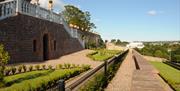 Image is of path and walls in Castle Gardens
