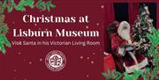 Poster with Santa sitting reading a book