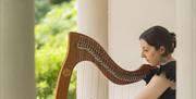 harpist playing