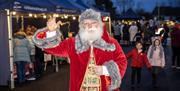 Santa waving at Carryduff Christmas Market