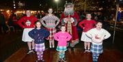 Highland dancers with Santa at Dundonald Christmas Market