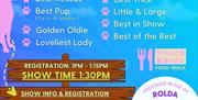 Image is of the poster advertising the Little Green Dog Show at The Little Green Allotments