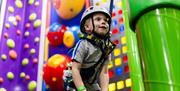 Little boy on Stairway to Heaven in High Rise Lisburn