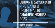 Poster for LCCC Pipe Band & Drum Major Championships 2023