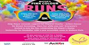 Poster is advert for the Mayor Lisburn's Pink Colour Run event in Wallace Park